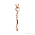 Sapphire Row Natural Diamond Lowercase Initial Necklace - g, 14K Rose Gold (view 2)