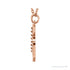 Sapphire Row Natural Diamond Lowercase Initial Necklace - h, 14K Rose Gold (view 2)