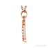 Sapphire Row Natural Diamond Lowercase Initial Necklace - i, 14K Rose Gold (view 2)