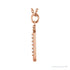 Sapphire Row Natural Diamond Lowercase Initial Necklace - j, 14K Rose Gold (view 2)