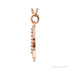 Sapphire Row Natural Diamond Lowercase Initial Necklace - k, 14K Rose Gold (view 2)