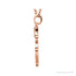 Sapphire Row Natural Diamond Lowercase Initial Necklace - m, 14K Rose Gold (view 2)