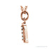 Sapphire Row Natural Diamond Lowercase Initial Necklace - n, 14K Rose Gold (view 2)