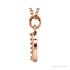Sapphire Row Natural Diamond Lowercase Initial Necklace - o, 14K Rose Gold (view 2)