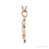 Sapphire Row Natural Diamond Lowercase Initial Necklace - p, 14K Rose Gold (view 2)