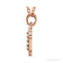 Sapphire Row Natural Diamond Lowercase Initial Necklace - r, 14K Rose Gold (view 2)