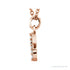 Sapphire Row Natural Diamond Lowercase Initial Necklace - s, 14K Rose Gold (view 2)