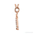 Sapphire Row Natural Diamond Lowercase Initial Necklace - t, 14K Rose Gold (view 2)