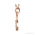 Sapphire Row Natural Diamond Lowercase Initial Necklace - w, 14K Rose Gold (view 2)
