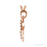 Sapphire Row Natural Diamond Lowercase Initial Necklace - x, 14K Rose Gold (view 2)
