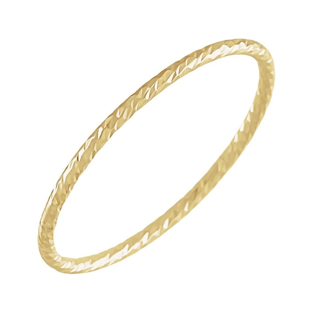 Sapphire Row Gold Faceted Stacking Ring - 14K Yellow Gold