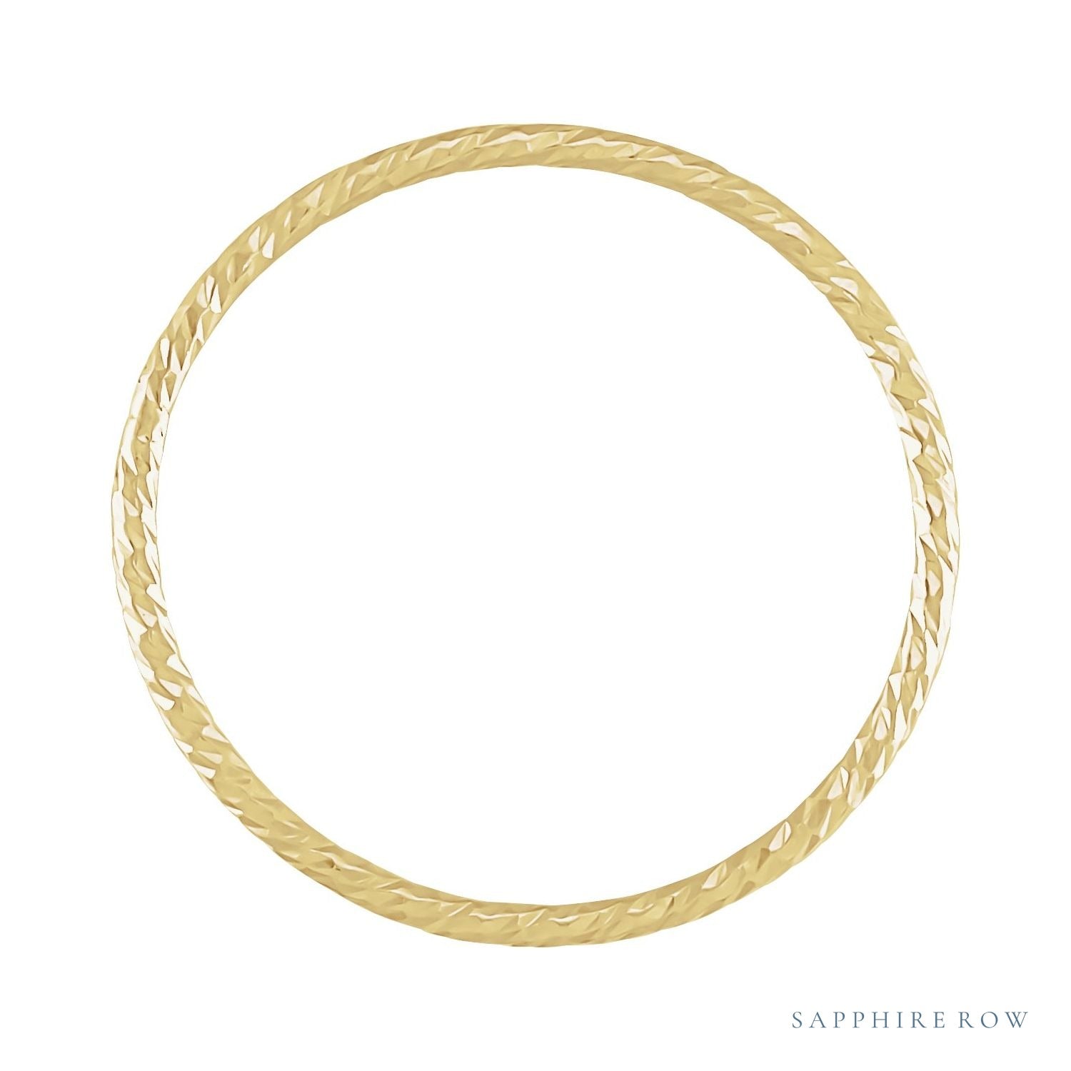Sapphire Row Gold Faceted Stacking Ring - 14K Yellow Gold (view 2)