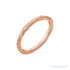 Sapphire Row Gold Hammered Stacking Ring - 14K Rose Gold
