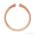 Sapphire Row Gold Bead Detail Open Ring - 14K Rose Gold (view 2)