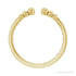 Sapphire Row Gold Bead Detail Open Ring - 14K Yellow Gold (view 2)