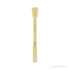 Sapphire Row Gold Bead Detail Open Ring - 14K Yellow Gold (view 4)