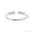 Sapphire Row Gold Bead Detail Open Ring - 14K White Gold (view 3)
