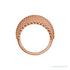 Sapphire Row Gold Beaded Dome Ring - 14K Rose Gold (view 2)