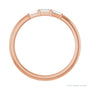 Sapphire Row Natural Diamond Baguette Trio Stacking Ring - 14K Rose Gold (view 2)
