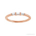 Sapphire Row Natural Diamond Baguette Trio Stacking Ring - 14K Rose Gold (view 3)