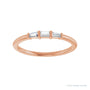 Sapphire Row Natural Diamond Baguette Trio Stacking Ring - 14K Rose Gold (view 3)