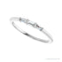 Sapphire Row Natural Diamond Baguette Trio Stacking Ring - Platinum (view 5)