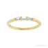 Sapphire Row Natural Diamond Baguette Trio Stacking Ring - 14K Yellow Gold (view 3)