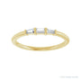 Sapphire Row Natural Diamond Baguette Trio Stacking Ring - 14K Yellow Gold (view 3)