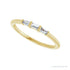 Sapphire Row Natural Diamond Baguette Trio Stacking Ring - 14K Yellow Gold (view 5)