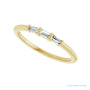 Sapphire Row Natural Diamond Baguette Trio Stacking Ring - 14K Yellow Gold (view 5)