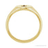 Sapphire Row Natural Diamond Starburst Signet Ring - 14K Yellow Gold (view 2)