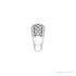 Sapphire Row Natural Diamond Intricate Dome Ring - 14K White Gold (view 4)