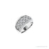 Sapphire Row Natural Diamond Intricate Dome Ring - 14K White Gold (view 6)