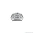 Sapphire Row Natural Diamond Intricate Dome Ring - 14K White Gold (view 8)