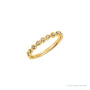 Sapphire Row Natural Diamond Vintage Bezel Stackable Ring - 14K Yellow Gold
