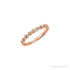 Sapphire Row Natural Diamond Vintage Bezel Stackable Ring - 14K Rose Gold
