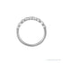 Sapphire Row Natural Diamond Vintage Bezel Stackable Ring - 14K White Gold (view 2)