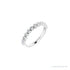 Sapphire Row Natural Diamond Bezel Row Ring - Platinum