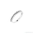 Sapphire Row Natural Diamond Bezel Row Ring - 14K White Gold (view 6)