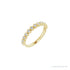 Sapphire Row Natural Diamond Bezel Row Ring - 14K Yellow Gold