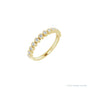 Sapphire Row Natural Diamond Bezel Row Ring - 14K Yellow Gold
