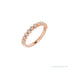 Sapphire Row Natural Diamond Bezel Row Ring - 14K Rose Gold