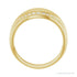 Sapphire Row Natural Diamond Accented Dome Ring - 14K Yellow Gold (view 2)