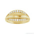 Sapphire Row Natural Diamond Accented Dome Ring - 14K Yellow Gold (view 3)