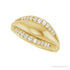 Sapphire Row Natural Diamond Accented Dome Ring - 14K Yellow Gold (view 5)