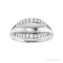 Sapphire Row Natural Diamond Accented Dome Ring - 14K White Gold (view 3)
