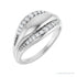 Sapphire Row Natural Diamond Accented Dome Ring - Platinum