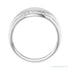 Sapphire Row Natural Diamond Accented Dome Ring - Platinum (view 2)