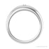 Sapphire Row Natural Diamond Petite Dome Ring - 14K White Gold (view 2)