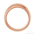 Sapphire Row Natural Diamond Petite Dome Ring - 14K Rose Gold (view 2)